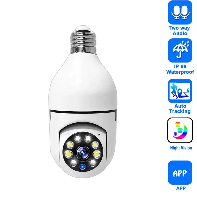 Lampadina Telecamera Wifi PTZ E27 Amzwn