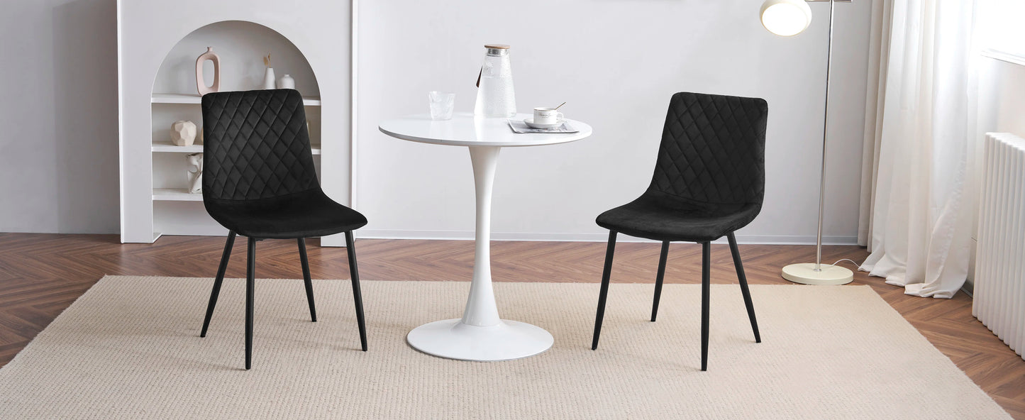 Set di sedie design scandinavo 4 pezzi Velvet