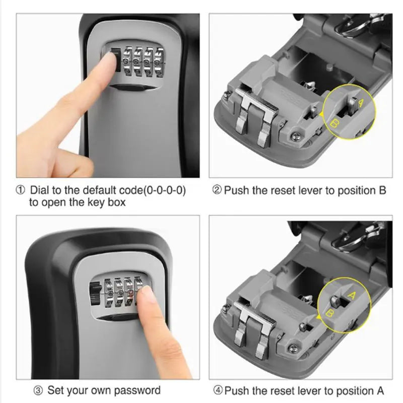 Scatola di sicurezza portachiavi con combinazione