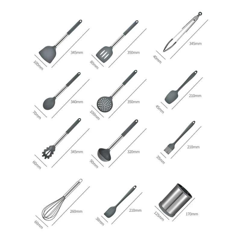 Set utensili da cucina 12 pezzi