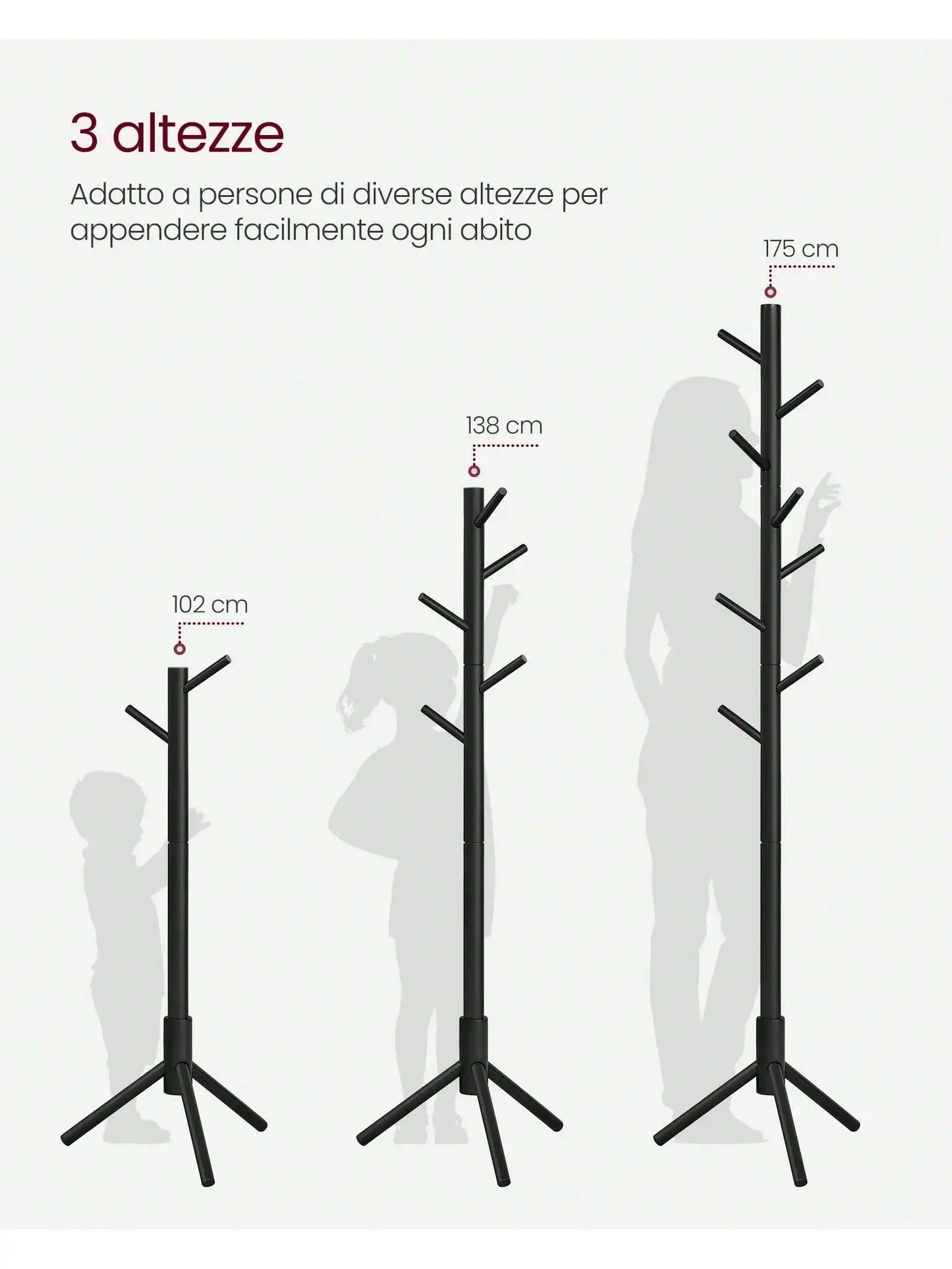 Appendiabiti ad albero VASAGLE