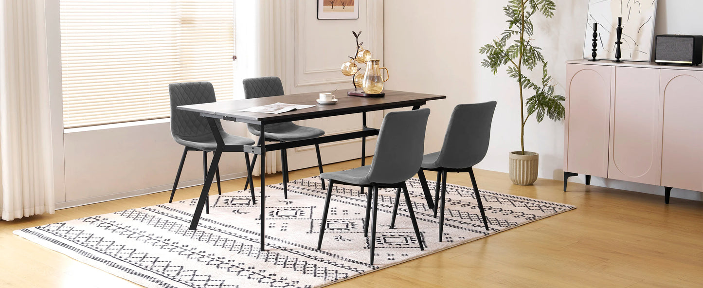 Set di sedie design scandinavo 4 pezzi Velvet