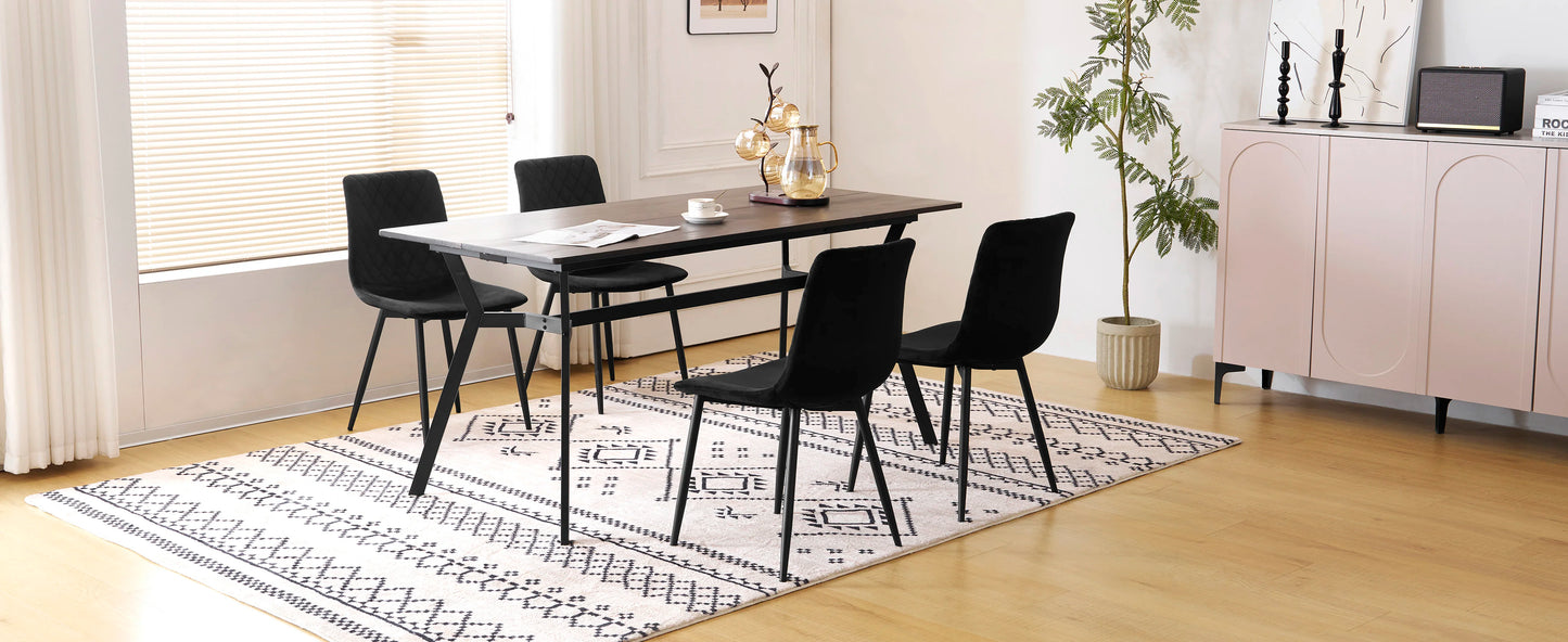 Set di sedie design scandinavo 4 pezzi Velvet